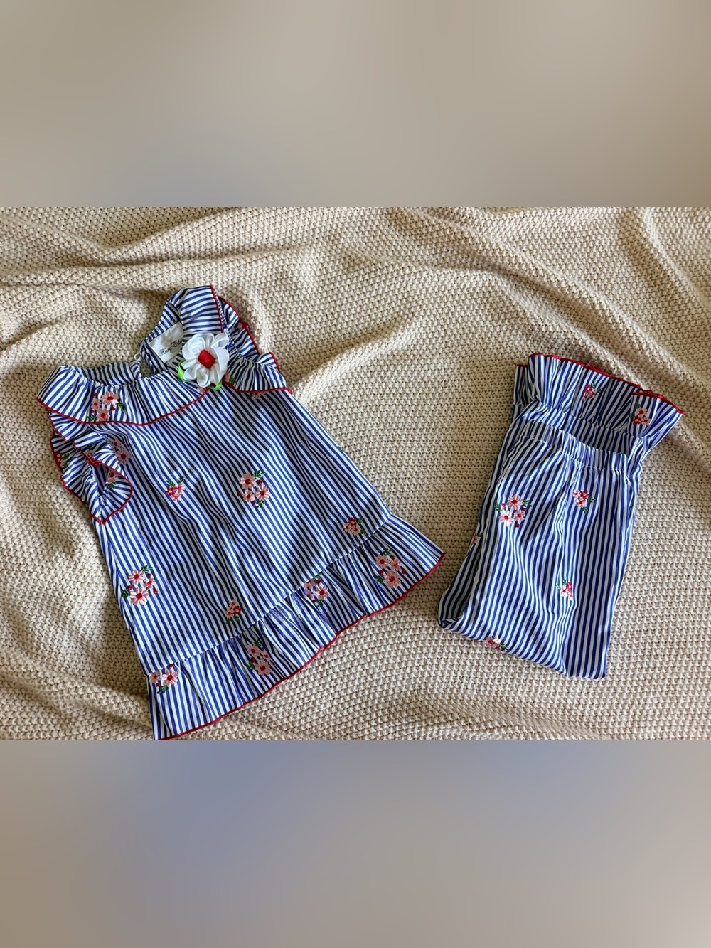 🎀 Rare Editions Floral Stripe Outfit — Size 6X | EUC